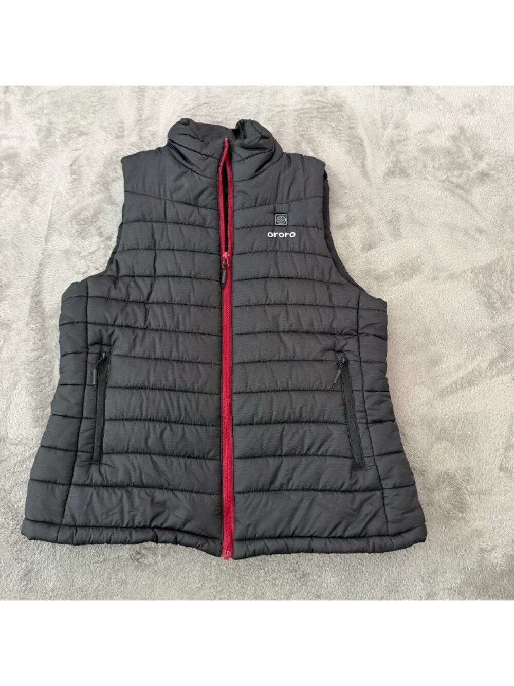 Ororo Heated Puffer Vest LARGE Womens *No Battery* Black Full Zip